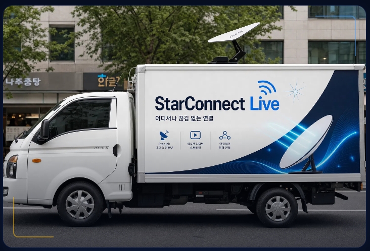 StarConnect Live 포터 차량 - 이동식 위성 인터넷